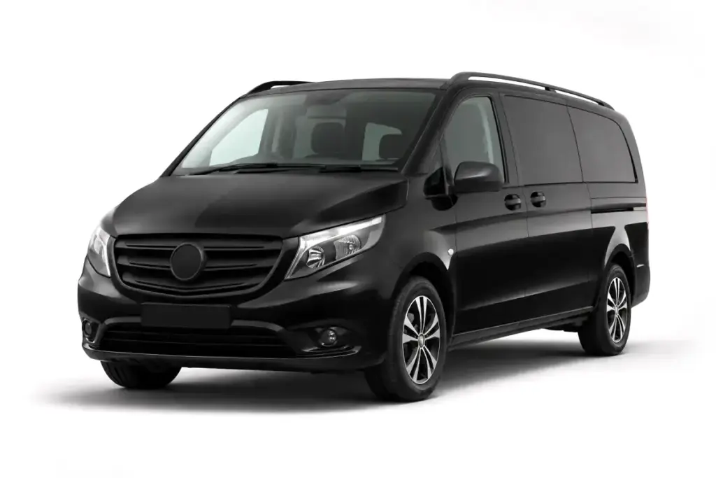 Mercedes-Benz Vito Tourer black van for BER Airport pickups and luggage transfers