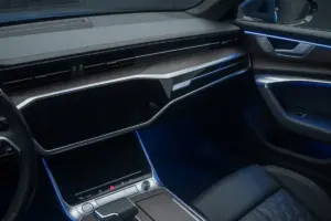 Audi A6 ambient cabin detail for private transfers in Berlin