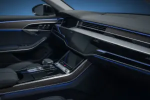 Audi A8 ambient cabin detail for private transfers in Berlin