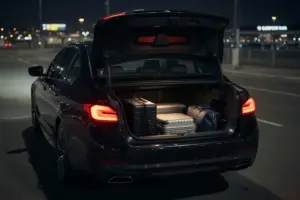 BMW 5 Series luggage compartment for BER Airport transfers