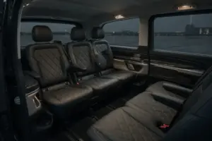 Mercedes-Benz EQV spacious passenger row for private airport transfers
