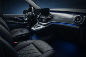 Mercedes-Benz EQV ambient lighting for private transfers in Berlin