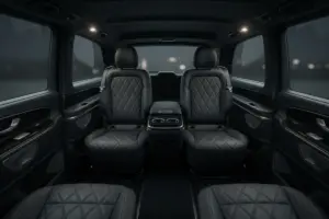 Mercedes-Benz EQV Long premium interior for airport pickup in Berlin
