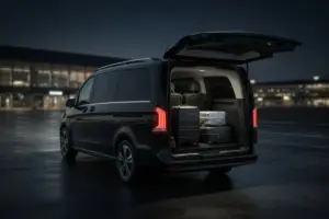 Mercedes-Benz EQV Long luggage compartment for BER Airport transfers