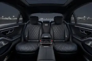 Mercedes-Benz S-Class premium interior for airport pickup in Berlin