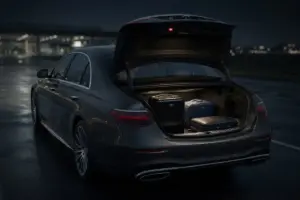 Mercedes-Benz S-Class luggage compartment for BER Airport transfers