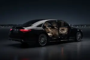 Mercedes-Benz S-Class passenger access for airport pickups and luggage