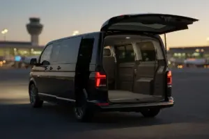 Volkswagen Caravelle luggage area for BER Airport transfers
