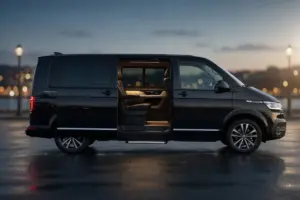 Volkswagen Caravelle sliding door access for passengers and luggage