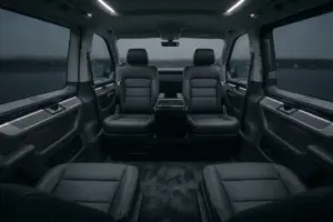 Volkswagen Multivan T6 passenger space for private airport transfers