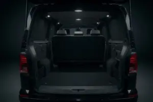 Volkswagen Transporter Shuttle luggage area for BER Airport transfers