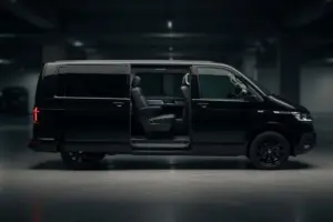 Volkswagen Transporter Shuttle sliding door access for passengers and luggage
