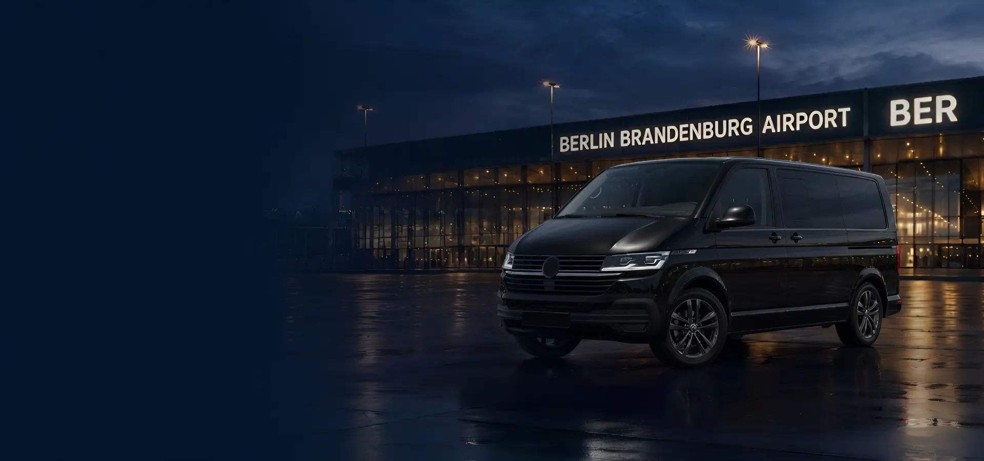 Volkswagen Caravelle for private BER Airport transfers in Berlin