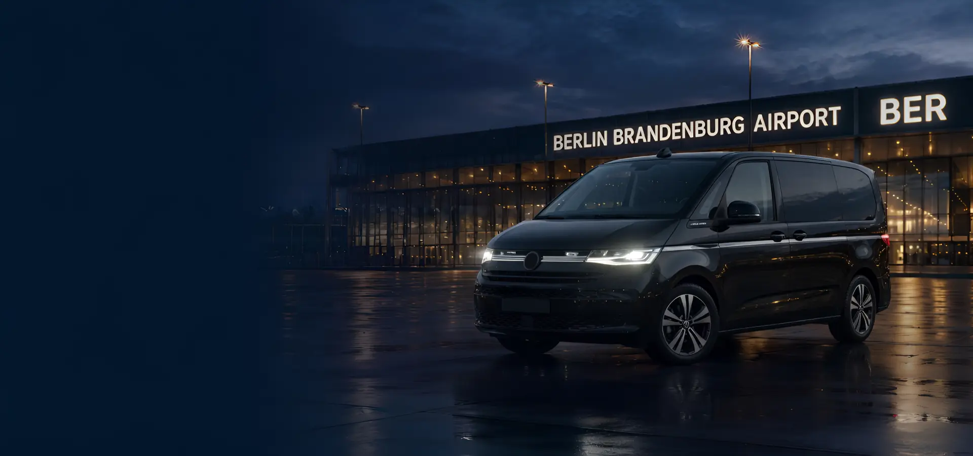 Volkswagen Multivan T7 for private BER Airport transfers in Berlin