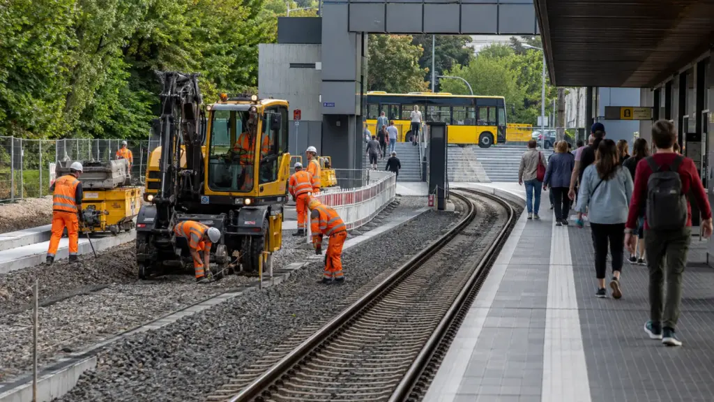 Planned rail maintenance at a Berlin public transport station